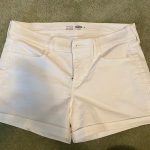 Size 8 white denim shorts
